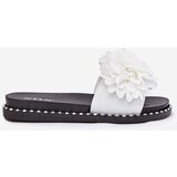 Boto Women's Slippers Decorated With Flowers White Cellanen | Shoptok.si