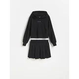 GIRLS` JOGGING TOP & SHORTS - crno