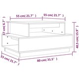  Stolić za kavu 80 x 55 x 40,5 cm od masivne borovine | shoptok.hr