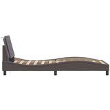 vidaXL Posteljni okvir z vzglavjem siv 90x190 cm umetno usnje | Shoptok.si