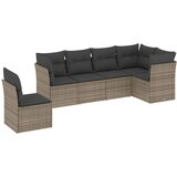  6-dijelni set vrtnih sofa od poliratana s jastucima sivi | shoptok.hr