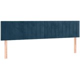  LED uzglavlje tamnoplavo 160x5x78/88 cm baršunasto | shoptok.hr