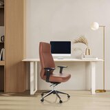 MID.YOU Pisarniški Stol Vitoro Eco, Rjava | Shoptok.si