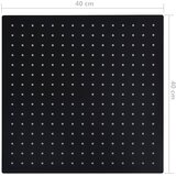  Glava za tuš od nehrđajućeg čelika 40 x 40 cm četvrtasta crna | shoptok.hr