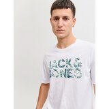 Jack & Jones Majica 'JJEJEFF' zelena / tamno zelena / bijela / prljavo bijela | shoptok.hr