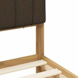  Krevetni okvir s tapiciranim uzglavljem Bijelo isprana i taupe - Bijelo isprana i taupe 75 x 190 cm | shoptok.hr