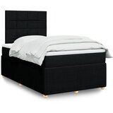 vidaXL Box spring postelja z vzmetnico črna 120x190 cm blago Cene