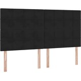  s od storage s uzglavljem Crna 180 x 200 cm Baršun | shoptok.hr