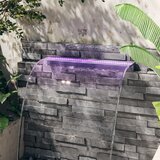 vidaXL Slap za bazen z RGB LED lučmi akril 90 cm Cene