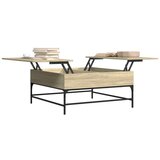  Stolić za kavu boja hrasta sonome 95x95x45 cm od drva i metala | shoptok.hr