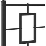  Metalni okvir za krevet s uzglavljem crni 107x203 cm | shoptok.hr