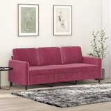 vidaXL Kavč trosed vinsko rdeč 180 cm žamet Cene