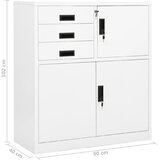  Uredski ormarić bijeli 90 x 40 x 102 cm čelični | shoptok.hr