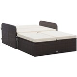 The Living Store Vrtna sedežna garnitura z blazinami 2-delna poli ratan rjava - Komplet Vrtnih Kavčev, (21422288) | Shoptok.si