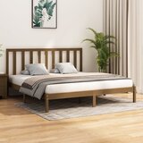 Maison Chic Posteljni okvir - Dvoposteljna postelja - Zakonska postelja medeno rjav iz trdne borovine 200x200 cm-J5256, (21760260) | Shoptok.si
