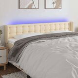  LED posteljno vzglavje krem 183x16x78/88 cm blago | Shoptok.si