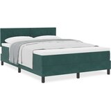 vidaXL Postelja z vzmetnico temno zelena 160x200 cm žamet, (22053027) | Shoptok.si