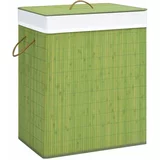  Košara za perilo iz bambusa 2-delna zelena 100 L, (20746366)
