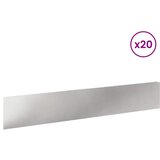  Ograda oko Travnjaka 20 pcs 100 x 18 cm Čelik Srebrna | Eponuda.com