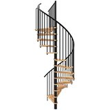 Minka Spiralno stopnišče Spiral Smart (Premer: 140 cm, Črna, Barva stopnice: Bukev, Višina nadstropja: 305 cm) | Shoptok.si