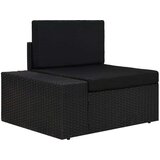 Modularna kutna sofa od poliratana s desnim naslonom crna Cijene