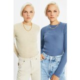 Trendyol indigo-stone 2-Pack knitwear sweater Cene