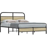 vidaXL Posteljni okvir brez vzmetnice 120x190 cm sonoma hrast inž. les Cene