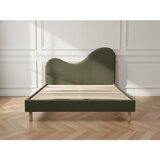 Bobochic Paris Zeleni podstavljeni tapecirani bračni krevet s podnicom 180x200 cm Celina – | shoptok.hr