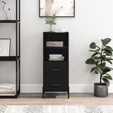 Maison Chic Komoda - Predalnik črna 34,5x34x90 cm inženirski les, (21715723) | Shoptok.si