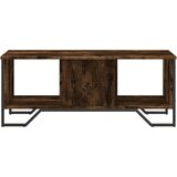 vidaXL Klubska mizica dimljeni hrast 100x51x40 cm inženirski les | Shoptok.si