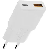 Omrežni polnilnik 33W USB-C PD / USB-A, hitro polnjenje 3.0 Go2 SlimLine, Bela, (5000137494)