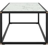  Stolić za kavu crni s bijelim mramornim staklom 100x50x35 cm | Eponuda.com