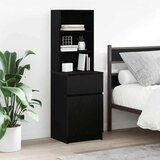 vidaXL Noćni ormarić crni 39x35x125 cm od konstruiranog drva | shoptok.hr