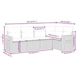 vidaXL 6-dijelni set vrtnih sofa s jastucima crni od poliratana | shoptok.hr
