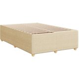 vidaXL Box spring postelja z vzmetnico krem 120x200 cm blago, (21305858) | Shoptok.si
