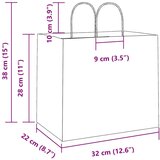  Papirnate vrećice 250 kom s ručkama žute 32x22x28 cm | shoptok.hr