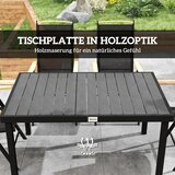  Sklopiva sjedeća garnitura za 6 osoba 1 stol + 6 stolica vrtni namještaj sjedeća garnitura aluminijska mreža crna | shoptok.hr