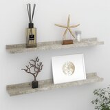 Maison Chic 2 kosi Stenske Police - Viseče police betonsko siva 60x9x3 cm, (21793726) | Shoptok.si