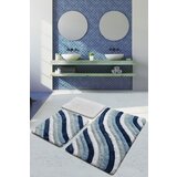  Colorful - blue multicolor acrylic bathmat set (3 pieces) Cene