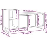 vidaXL TV omarica artisan hrast 100x35x55 cm inženirski les | Shoptok.si