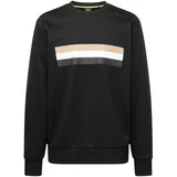 BOSS Black Sweater majica 'Soleri 06' svijetlobež / crna / bijela