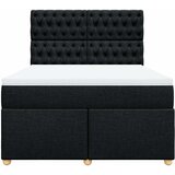 Krevet s oprugama i madracem crni 160x200 cm od tkanine | shoptok.hr