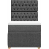  Krevet s oprugama i madracem tamnosivi 100 x 200 cm od tkanine | shoptok.hr