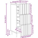  Ormar s ladicama Bijela visokog sjaja 33 x 34,5 x 92 cm | shoptok.hr