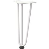 vidaXL Noge za mizo za lase 4 kosi bela 30 cm trdno jeklo | Shoptok.si