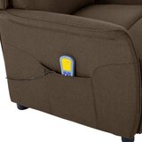  Massagerica s jastukom Smeđa 93.5 x 67.5 x 101.5 cm tkanina | shoptok.hr