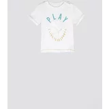 Coccodrillo Dječja pamučna majica kratkih rukava boja: bijela, s tiskom