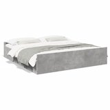 vidaXL Okvir kreveta s ladicama siva boja betona 180x200 cm drveni Cijene