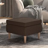 vidaXL Stolac s drvenim nogama tamnosmeđi od tkanine | shoptok.hr