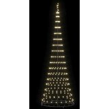 vidaXL LED božično drevesce Toplo bela 138.5 x 138.5 x 399 cm Kovina | Shoptok.si